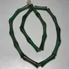 Pierres précieuses en vrac 29 8 mm, agate verte naturelle, perles de bambou pour la fabrication de bijoux, bracelet à cordes, collier de perles, accessoires de perles patinées