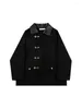 Damenjacken, modische schwarze Jacke, Reverskragen, Mäntel, Vintage, lange Ärmel, schick, Bürodame, Oberbekleidung, High Street Gothic, 2000er-Jahre-Ästhetik