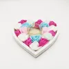 Decorative Flowers Artificial Roses Ornaments Heart Shape With Wooden Frame And Candles Love Rose Decoration For Night Valentine's Day