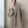 Women's Suits Plus Size S-3XL Women Blazer Jacket Oversize Loose Chic Spring Autumn Fashion Casual Elegant Black Khaki White Pink