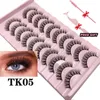 False Eyelashes Russian Strip Lashes 10pairs Fluffy Mink 3D Volume Fake Giveaway Makeup 231012