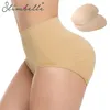 Cintura barriga shaper bunda levantador calcinha para mulheres sexy médio shapewear push up controle hip pads 231012