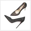 Dress Shoes 2023 Grid Hollow Out High Heels Pumps Sexy Pointed Toe Party Wedding Fashion Women Stilettos Black Gold