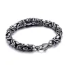 Bracelet Viking pour hommes, chaîne à maillons, Style Vintage, couleur argent, breloque crâne, bijoux 226p