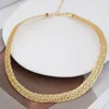 Bruiloft Sieraden Sets Dubai Goud Kleur Set Ketting Oorbellen Armband Afrikaanse Bruid Voor Vrouwen Feestgeschenken 231012