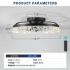 Modern home black fan lamp The hanging fan with LED lights