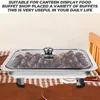 Dinnerware Steel Buffet Party Metal Tray Chafing Dishes Lids Stainless-steel Foods Holder Snack Trays Server Four-leg Serving Heater Pan