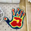 Carpets Handmade Palm Rug Shape Tufted Carpet Plush Fluffy Soft Multiple Color Home Decor Living Room Bedroom Room Aesthetic 231012