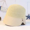 Bérets Été Style japonais Chapeau de pêcheur Seau Mendiant Femme Paille Respirant Protection solaire Protection solaire