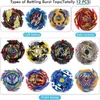 Волчок Beyblades Burst Battle Gyros Set 12 Tops 3 ers Combat Game с портативной коробкой для хранения в подарок для детей 231012