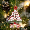 Decorazioni natalizie Ornamenti pendenti in legno di Natale Animali personalizzati Albero Porta da parete Cortile Casa Decorazioni autunnali Casa vacanze G Dhy7Z