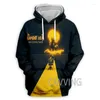 Erkek Hoodies Cavving 3d Baskılı Pırlanta Kafa Band Kapüşonlu Sweatshirt Harajuku Üstler Kadınlar/Erkekler İçin Moda Giysileri