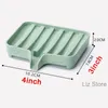 Bathroom Draining Soap Dish Wheat Straw PP Drainage Soap Box Storage Boxes Kitchen Tub Sponge Cup Rack Soaps Drain Holder TH1130