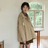 Trench da donna Cappotto per donna 2023 Autunno Giacche oversize con cappuccio Abbigliamento stile moda coreana Frangivento Abiti autunnali Anorak Mantello