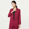 Women's Two Piece Pants Birdsky 1PC Women long sleeve blazer top pants suit suits office lady 23MM 93% mulberry silk 7% spandex solid color. S-335 231013