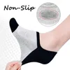 Sports Socks 5 par Män Kort andningsbar bambu Fiber Ankle Boat Cotton Sport Nonslip Silikon Invisible Casual 231012