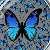 Porte-clés papillon Art Po verre Cabochon porte-clés mode cadeau 272D