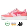 Designer Apes Sta Casual Shoes New SK8 Low Patent Leather Black White Blue Grey Red Pink ABC Camo Camouflage Skateboarding Men Women Sports