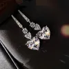 2021 Heart Cut 3ct Moissanite Hanger 100% Echt 925 Sterling Zilveren Bruiloft Hangers Ketting Voor Vrouwen Bridal Choker Jewelry2399