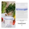 Storage Bottles 4 Pcs Milk Cup Small Container Large Mouth Food Oatmeal Water Cereal Containers Lids Transparent Practical Cover Jars