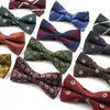 Bow Ties Multiple Styles Mens Bowtie Striped Floral Dot Fashion Classic Bow Tie Bule Red Green Printed Formal Party Dinner Suit Gift 231012