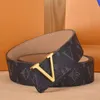 Louisi Belt Designer v Cintura di alta qualità da uomo Accessori per donne in pelle Accessori da donna Luxury Letterband Big Gold Buckle Casual Casual