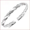 Bangle Moda 925 Sterling Silver Mulher Cuff Pulseira Cruz Torcida Infinito Retro Festa Jóias Charme Presentes de Natal 231012