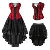 2020 Fashion Sexy Corsets Dresses Plus Size Costume Red Corset And Skirt Lingerie Set2402