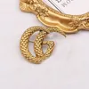 Gold Brand Designer G Double Lettre Broches Femmes Hommes Couples Luxe Strass Diamant Cristal Perle Broche Costume Laple Pin Métal Mode Bijoux Accessoires