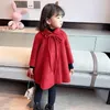 Abrigo Bebé niña Princesa Navidad Chaqueta de lana Cálido Niño Solapa Tweed Capa roja Primavera Otoño Invierno Outwear Ropa 110Y 231013