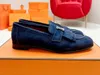 5A Schuhe HM5652350 Royal Loafer Wildleder Kleid Loafers Rabatt Desinger Schuhe für Frauen Größe 35-40 Fendave