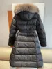 Kvinnor vinter puffy jackor kappa designer kvinna mode down jacka huva avtagbar kvinna designer fluffy long down coat kvinnliga rockar