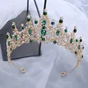 Panna młoda Crown Alloy Hair Ornament Suknia ślubna Rzoneston Włosy Korona Kolacja