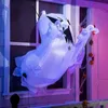 100 cm halloween party gummibåtar spöke med LED -ljus, utomhusfestival bar Haunted Party LED Glowing Elf Halloween Uppblåsbar spöke dekoration