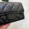 女性デザイナーバッグウォレットカードホルダー黒い財布パスポートホルダーカバーCCコイン財布