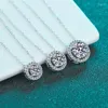 Chaînes AZ211-X Lefei Fashion Trendy Luxury Classic Moissanite Diamond-Set Collier rond pour femmes 925 Silver Party Charms Bijoux Cadeau