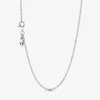 100% 925 Sterling Silver Classic Cable Chain Necklace With Lobster Clasp Fit European Pendants and Charms Fashion Women Wedding En268W