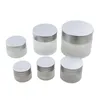 5g 10g Glass Jar Face Cream Bottle Cosmetic Empty Container with Black Silver Gold Lid and Inner Pad for Lotion Lip Balm Mjwrw