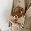 Cross Body Design Woven Bag New Handheld Woven Bag Metal Lock Single Shoulder Crossbody Bagblieberryes