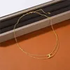 Collana con pendente Arco di Trionfo a doppio strato, bracciale con catenina, placcato in rame, oro vero 18 carati, catena per collare da donna