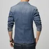 Abiti da uomo Primavera Autunno Blazer di jeans Individuale monopetto Drop Giacca da abito casual Amazon Dance Wedding Top Coat