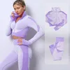 Yoga Outfit Nahtlose Sets Weibliche Sport Gym Anzüge Tragen Laufende Kleidung Fitness Anzug Langarm Kleidung 231012