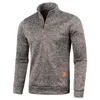 Men s tröjor vinterfleece turtleneck swawatshirts rockar halv dragkedja varm pullover kvalitet man smal stickad ull 231012