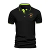 Men's Polos 2023 Business Casual Polo Shirt Customized Standard Solid Color High End Luxury Printing Fashion Clothing