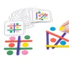 Kinder Regenbogen Stick Puzzle Montessori Spielzeug Farbe Sensorische Logische Denken Passende Spiele Kinder Frühe Pädagogische Holz Spielzeug