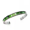 Armbanden blandad stil rostfritt stål manchette öppen initial manschett armband hastighetsmätare armband sp01265w