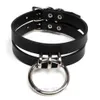 100% Handcrafted Caged Top Choker Real Leather BDSM Collar O-Round Fetish Cosplay Costume Choker Necklace330N