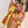 Toy Tom Jerry Schlüsselanhänger Push Kleiner Geschenkanhänger Katze und Maus Autokette Männlicher Anhänger