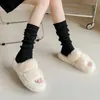 Chaussettes japonaises JK Lolita pour femmes, longues laine tricotées, couvre-pieds, automne hiver, Crochet, poignets de bottes, bas