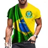 MEN'S THARTS 2023 Fashion Brazil Flag 3D DERIM